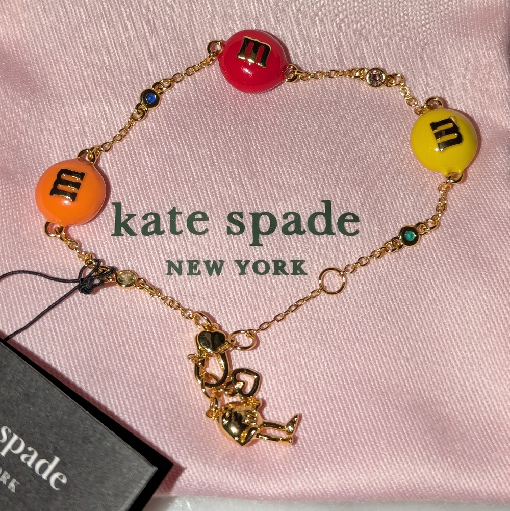 Kate Spade & M&M'S Gold Bracelet with Colorful Charms - Picture 15 of 16